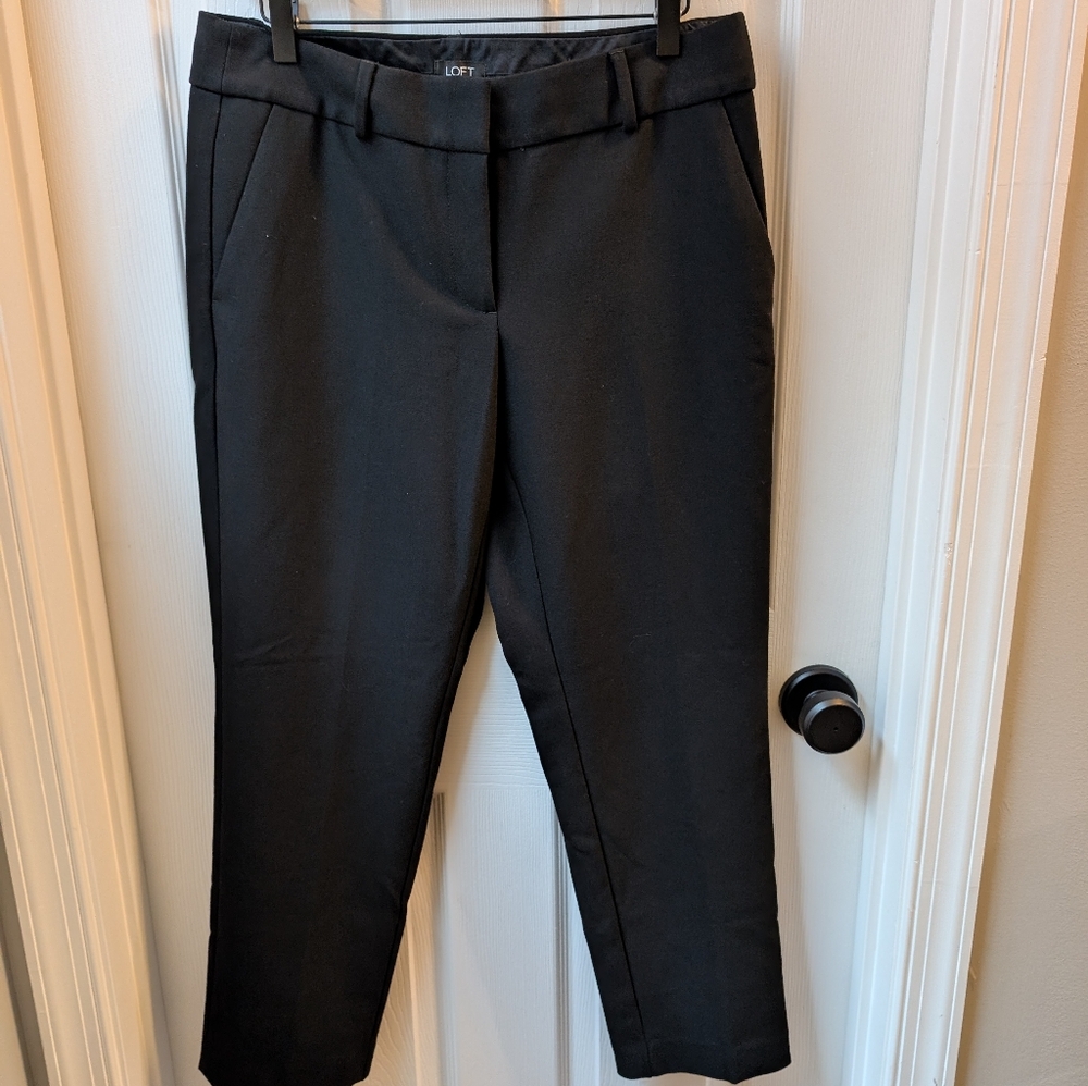 LOFT Curvy Slim Black Pants